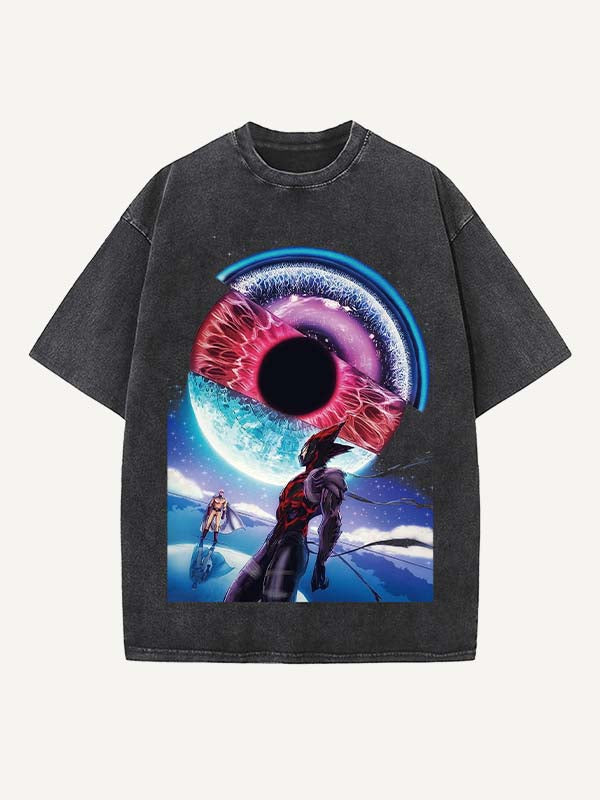 One-Punch Man Print Round Neck T-shirt