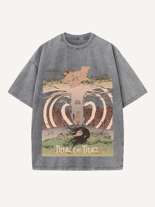 Attack on Titan Print Round Neck T-shirt