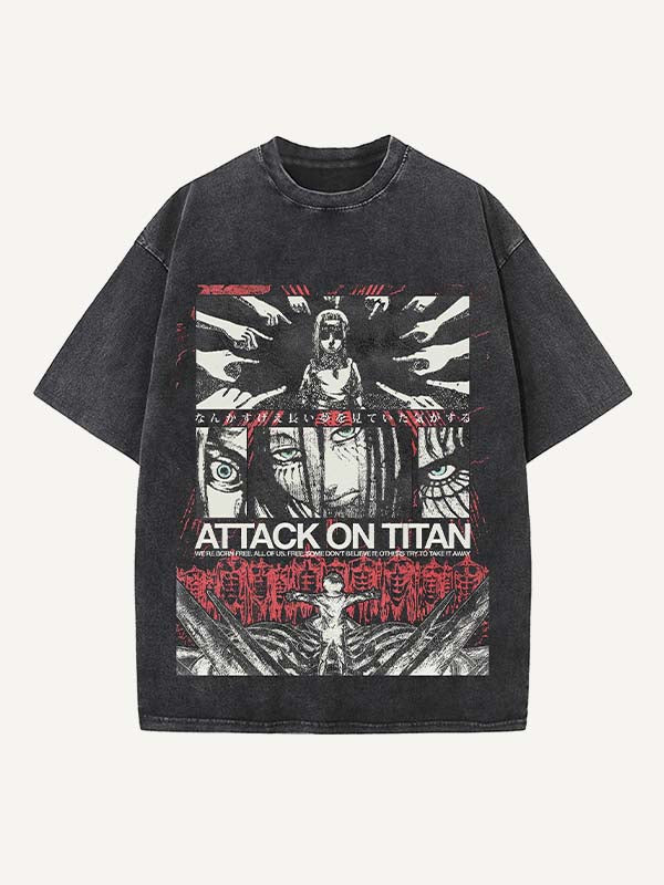 Attack on Titan Print Round Neck T-shirt