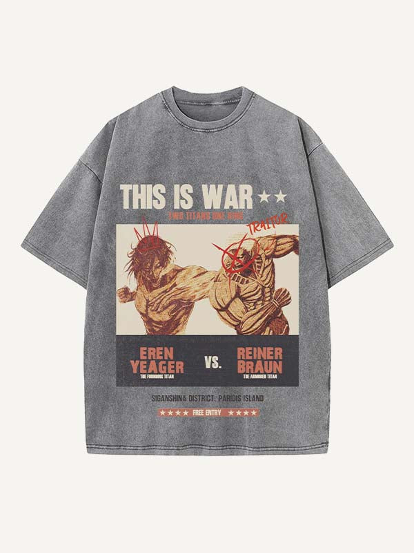 Attack on Titan Print Round Neck T-shirt