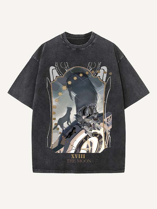 Fullmetal Alchemist Print Round Neck T-shirt