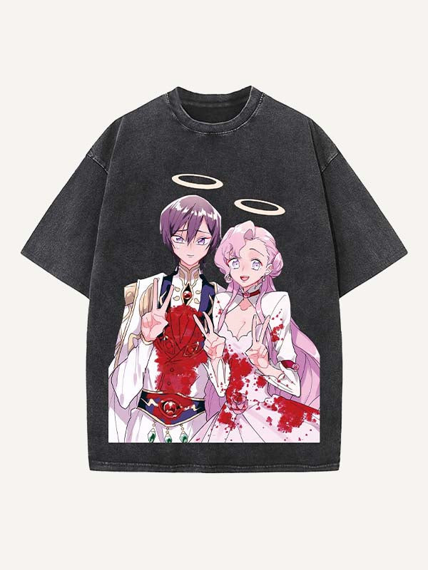 Code Geass Print Round Neck T-shirt