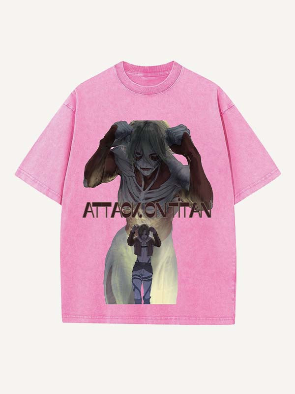Attack on Titan Print Round Neck T-shirt
