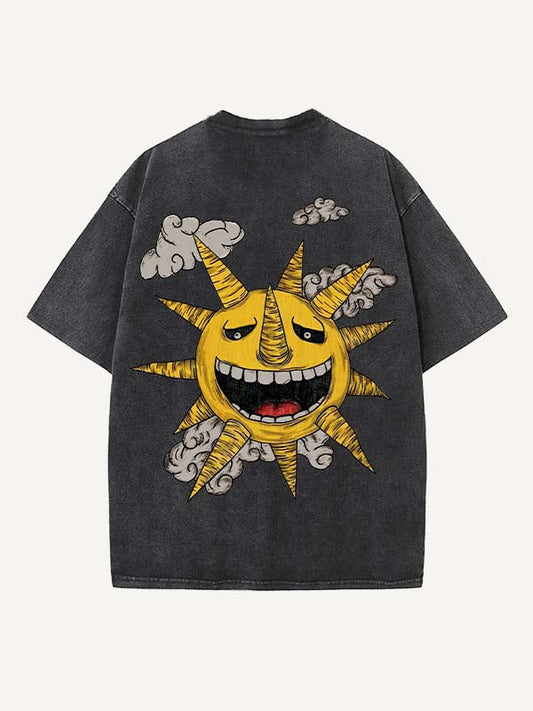 Soul Eater Print Round Neck T-shirt