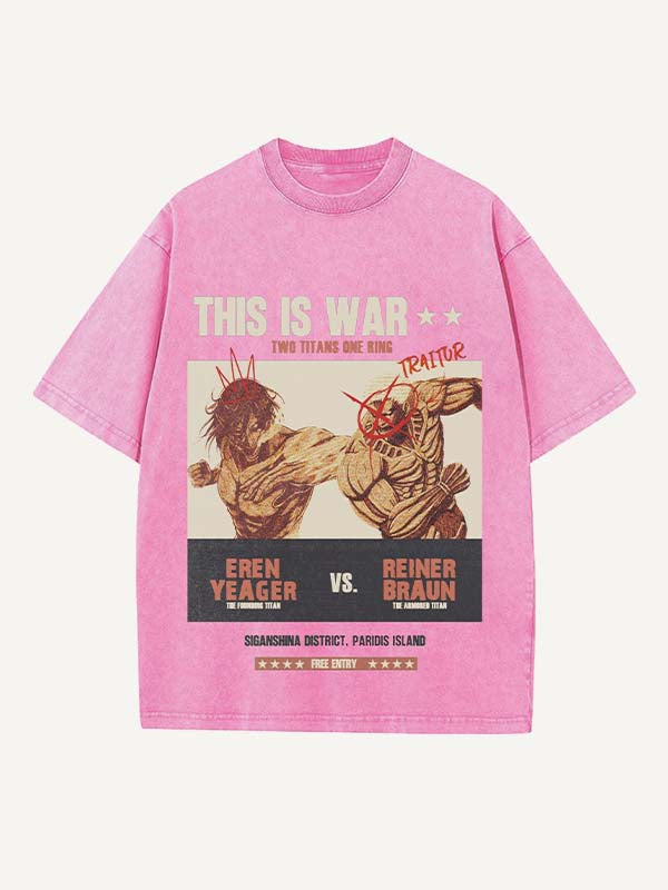 Attack on Titan Print Round Neck T-shirt