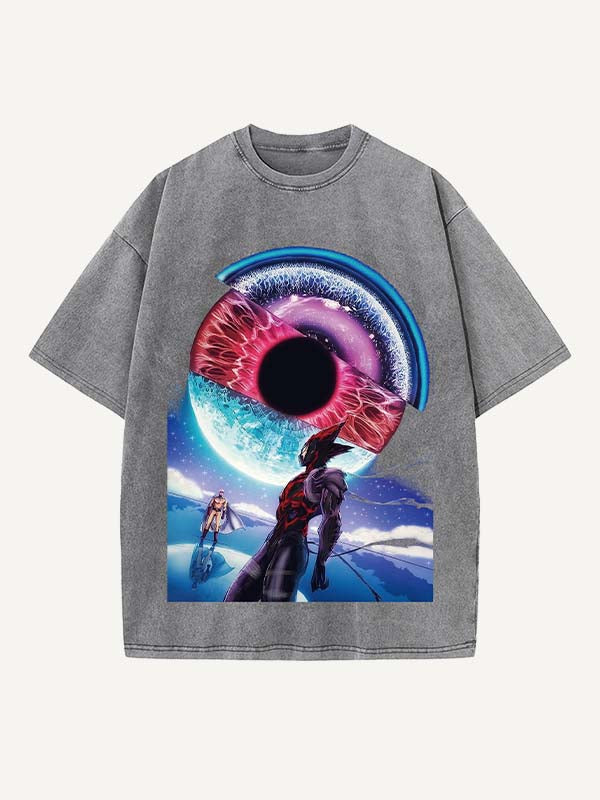 One-Punch Man Print Round Neck T-shirt