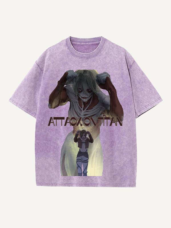 Attack on Titan Print Round Neck T-shirt