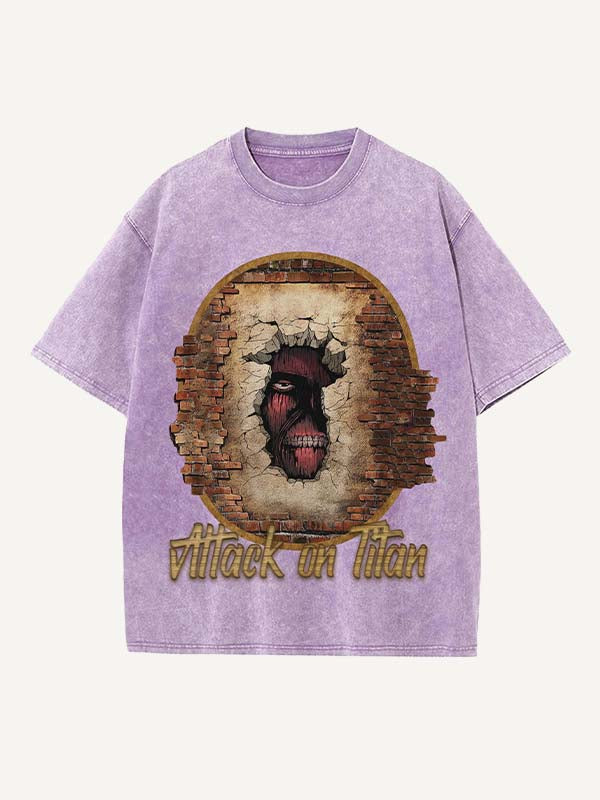 Attack on Titan Print Round Neck T-shirt