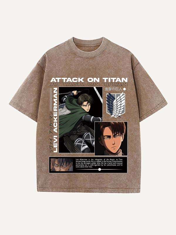 Attack on Titan Print Round Neck T-shirt
