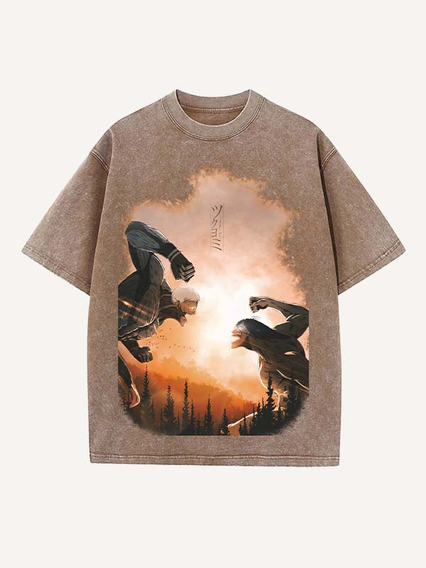 Attack on Titan Print Round Neck T-shirt