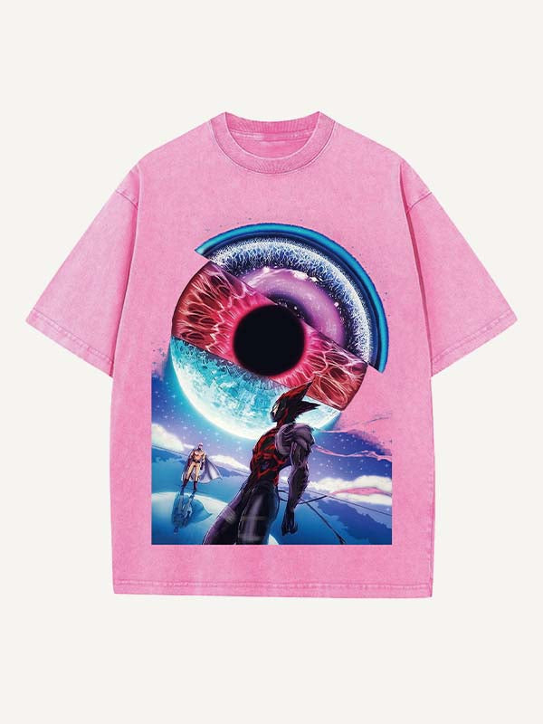 One-Punch Man Print Round Neck T-shirt