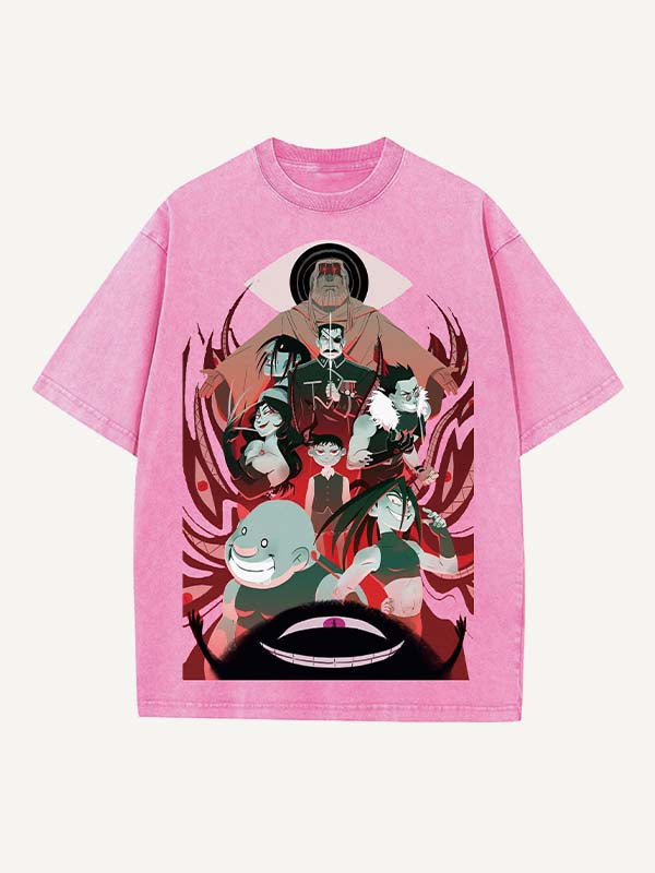Fullmetal Alchemist Print Round Neck T-shirt