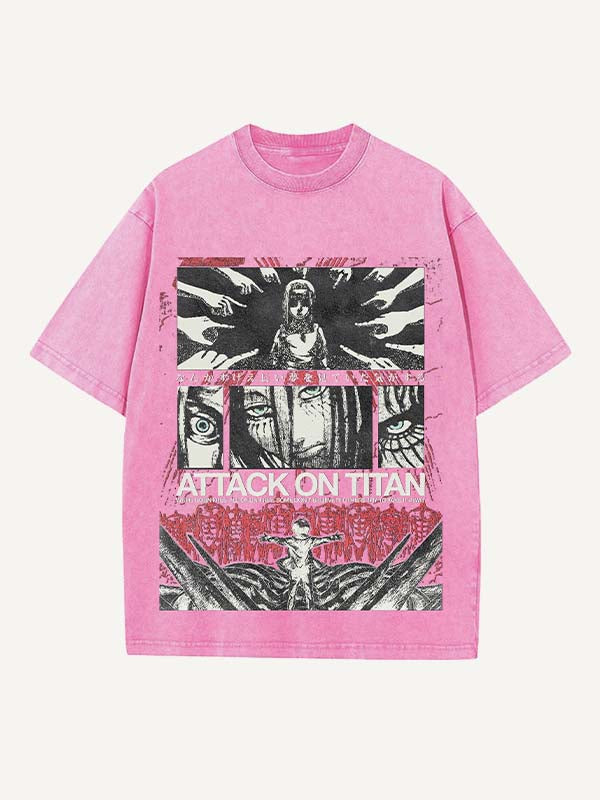 Attack on Titan Print Round Neck T-shirt