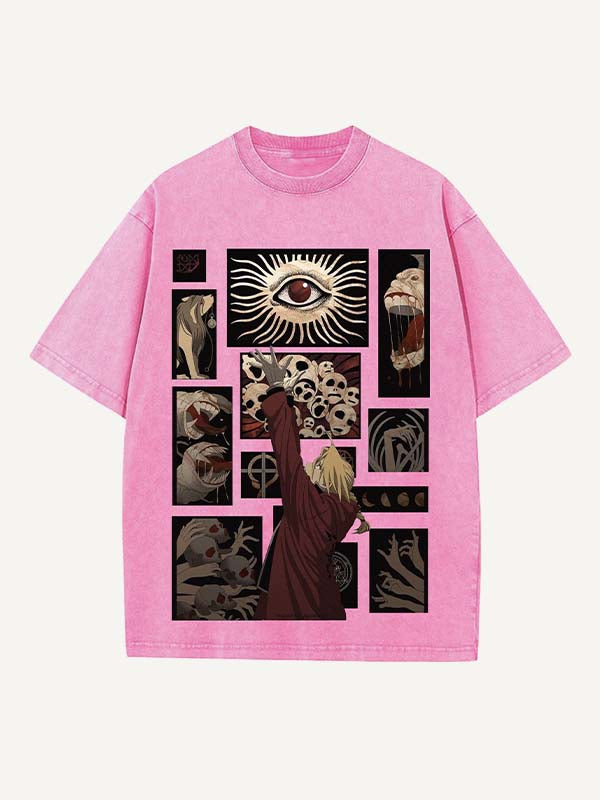 Fullmetal Alchemist Print Round Neck T-shirt