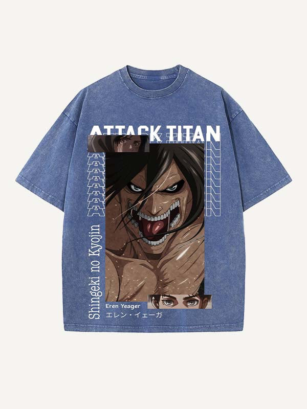 Attack on Titan Print Round Neck T-shirt