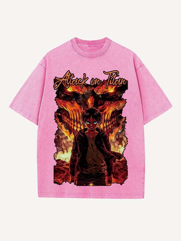 Attack on Titan Print Round Neck T-shirt
