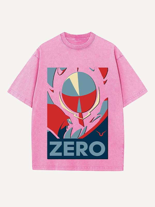 Code Geass Print Round Neck T-shirt