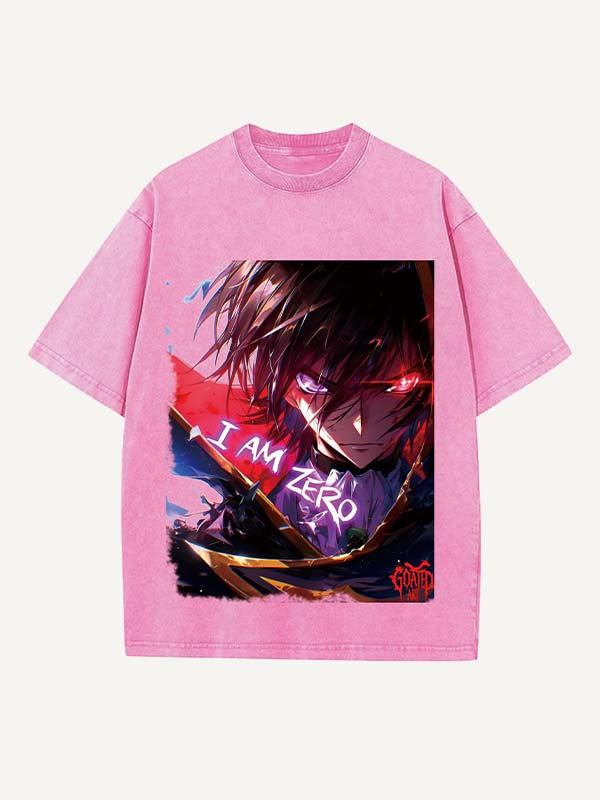 Code Geass Print Round Neck T-shirt