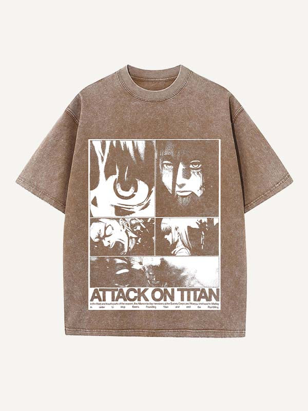 Attack on Titan Print Round Neck T-shirt