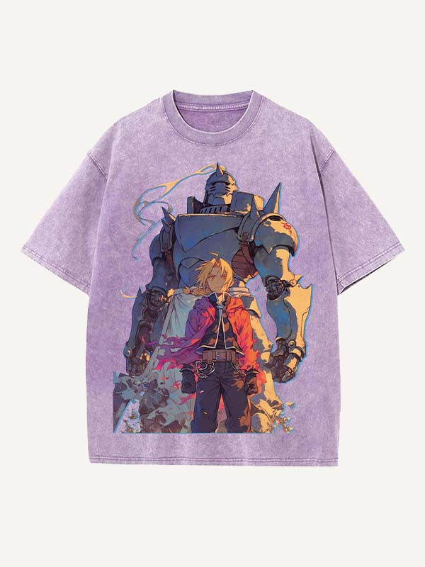 Fullmetal Alchemist Print Round Neck T-shirt