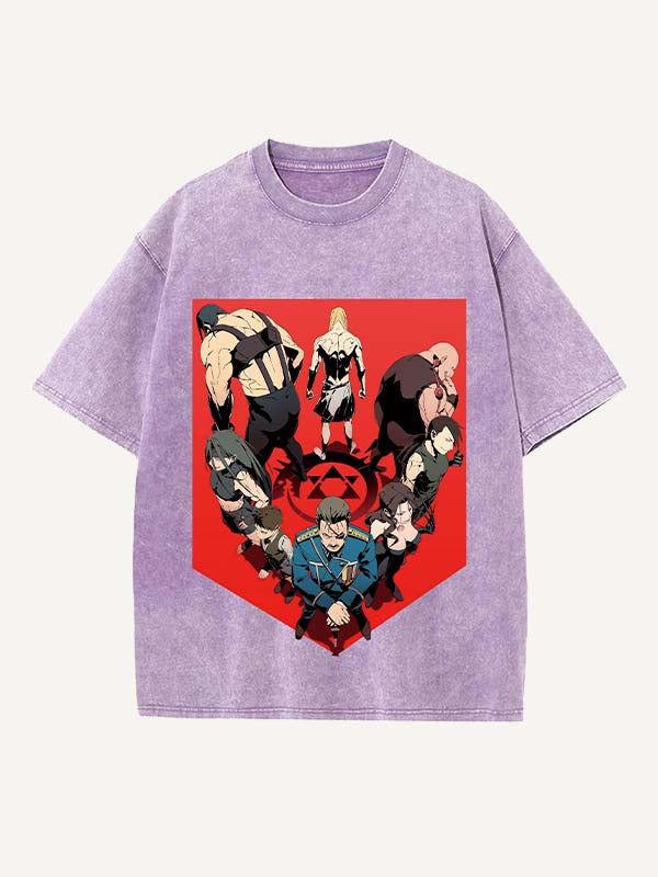 Fullmetal Alchemist Print Round Neck T-shirt