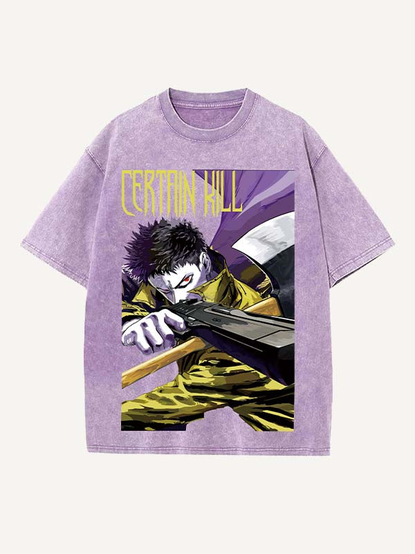 One-Punch Man Print Round Neck T-shirt