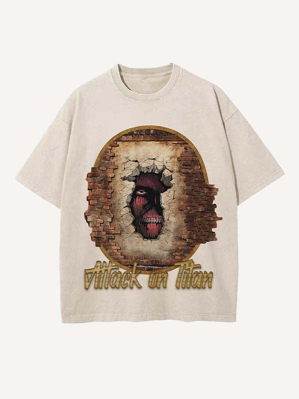 Attack on Titan Print Round Neck T-shirt