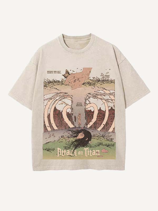 Attack on Titan Print Round Neck T-shirt