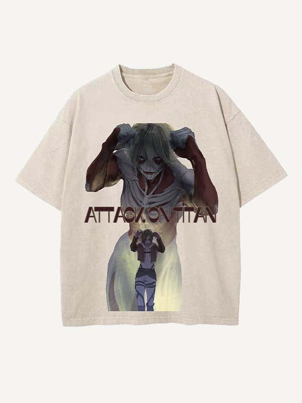 Attack on Titan Print Round Neck T-shirt