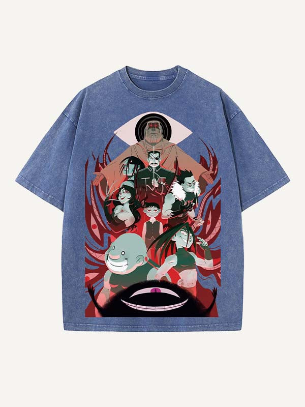 Fullmetal Alchemist Print Round Neck T-shirt