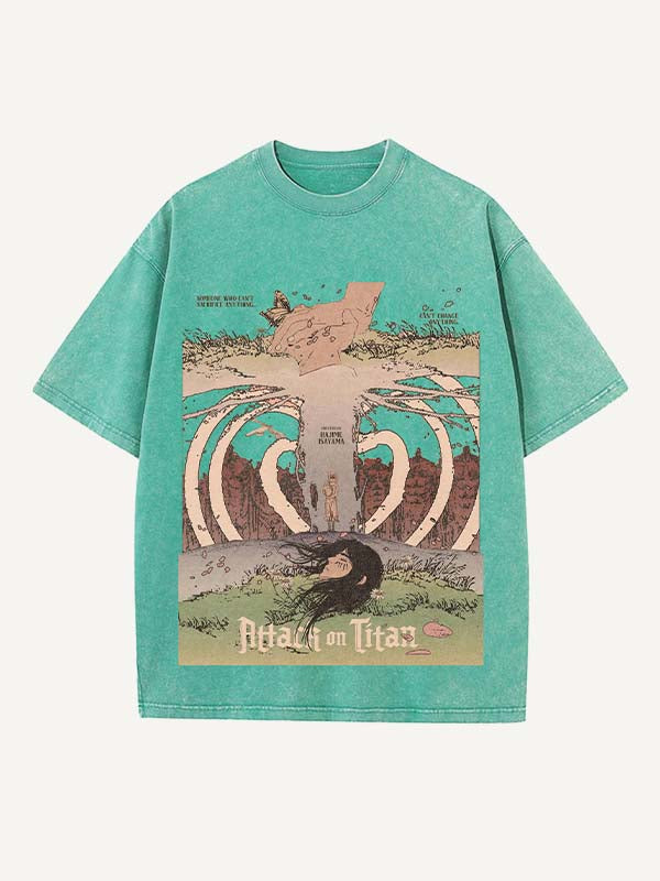 Attack on Titan Print Round Neck T-shirt