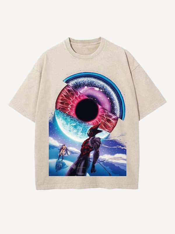 One-Punch Man Print Round Neck T-shirt