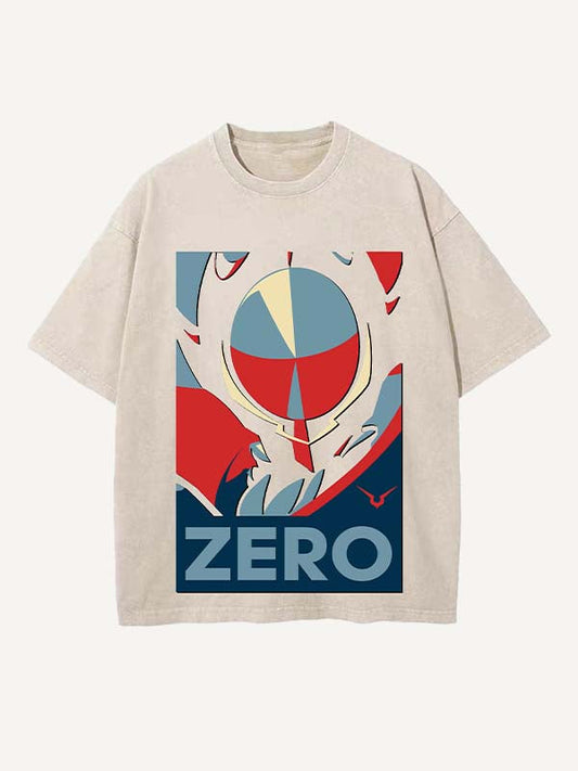 Code Geass Print Round Neck T-shirt