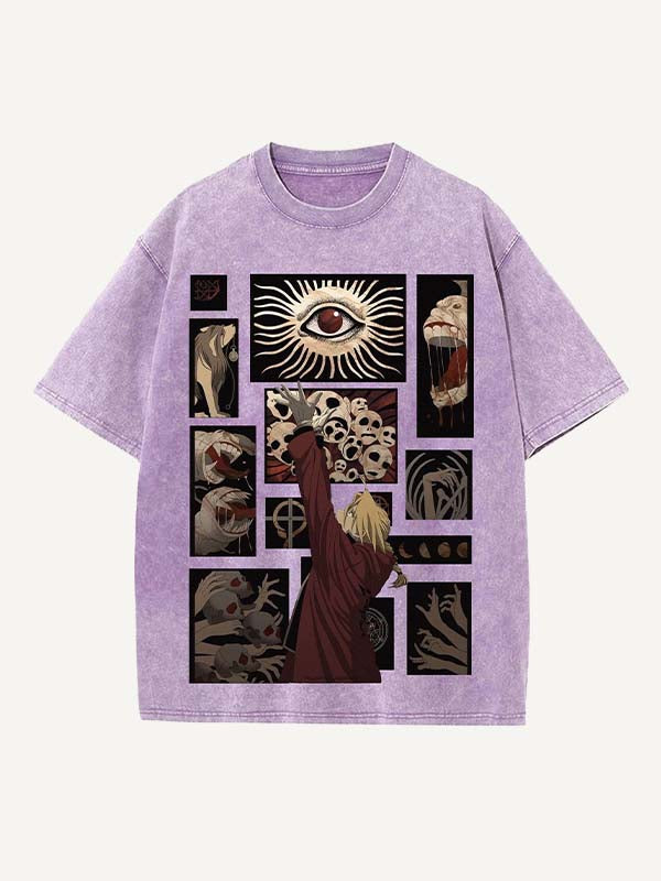 Fullmetal Alchemist Print Round Neck T-shirt