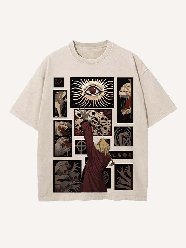 Fullmetal Alchemist Print Round Neck T-shirt