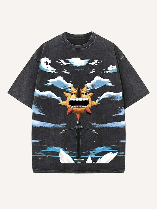 Soul Eater Print Round Neck T-shirt