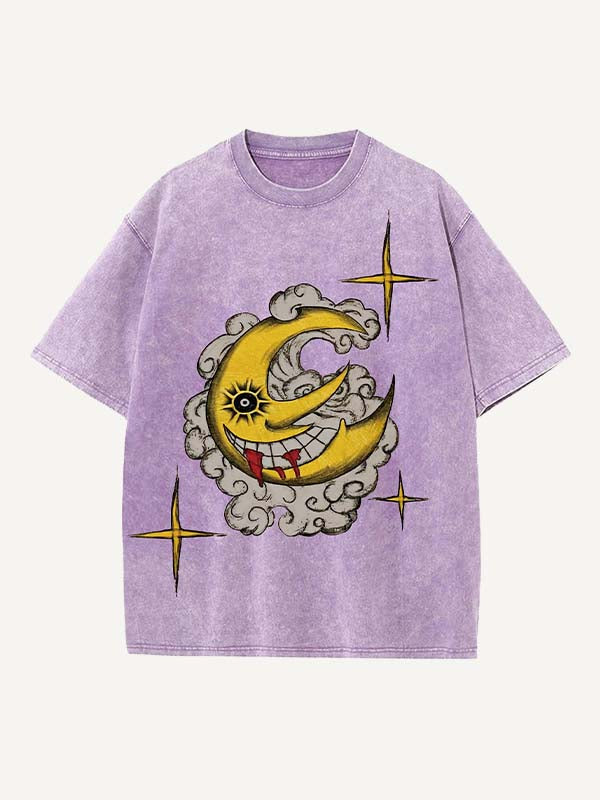 Soul Eater Print Round Neck T-shirt