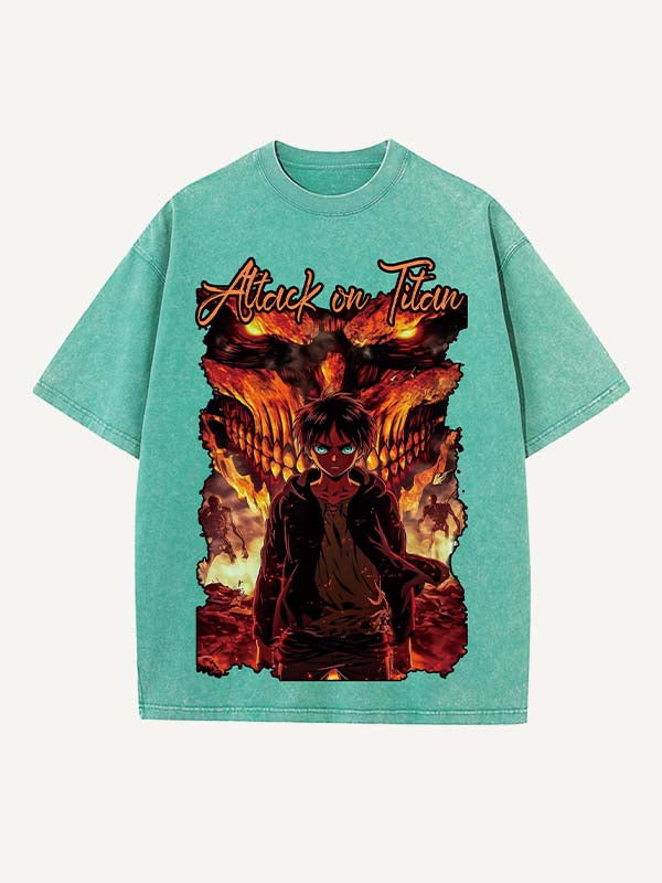 Attack on Titan Print Round Neck T-shirt