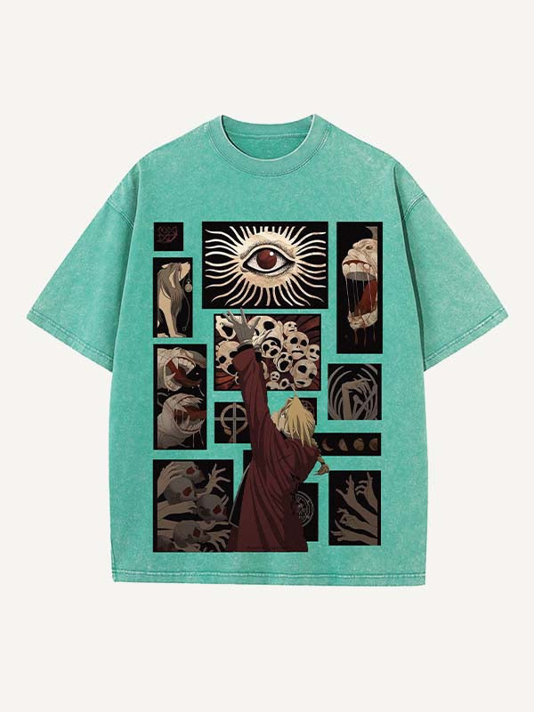 Fullmetal Alchemist Print Round Neck T-shirt