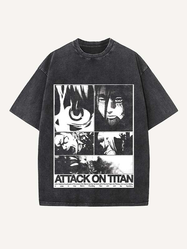 Attack on Titan Print Round Neck T-shirt