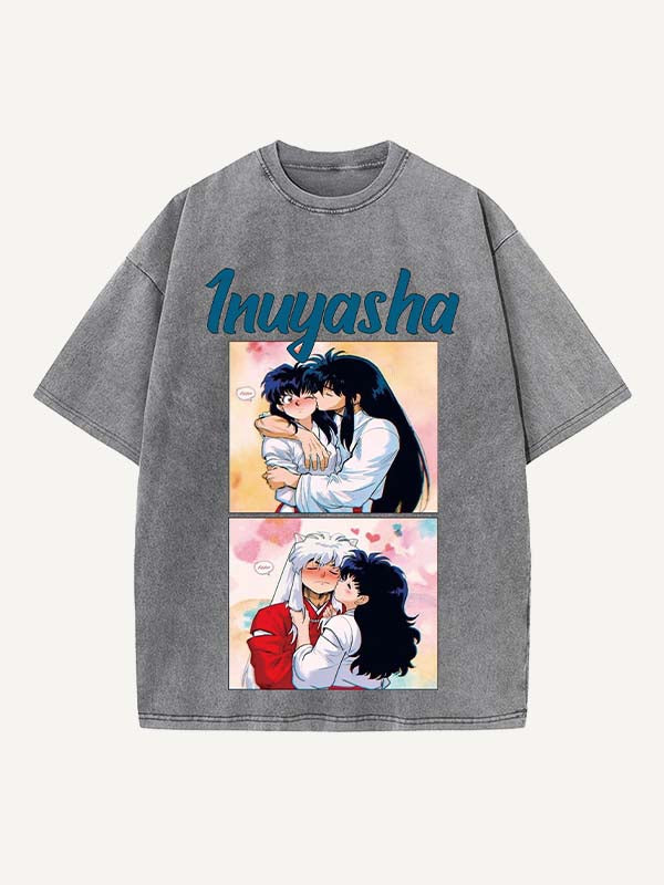 Inuyasha Print Round Neck T-shirt