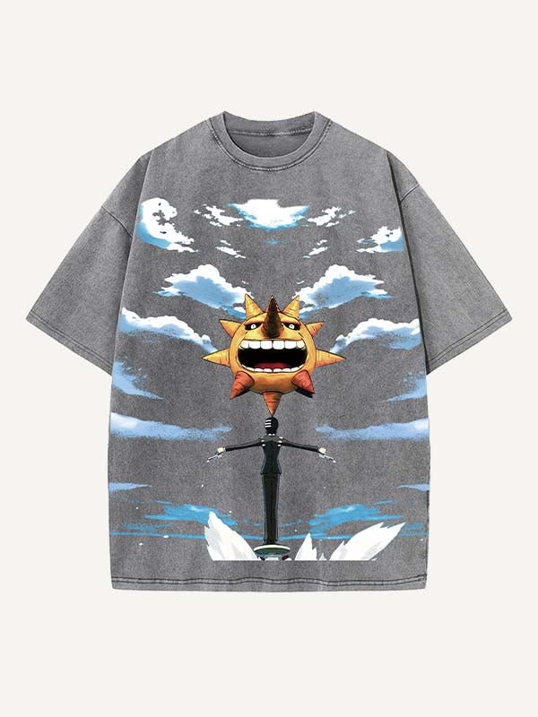 Soul Eater Print Round Neck T-shirt