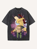 One-Punch Man Print Round Neck T-shirt