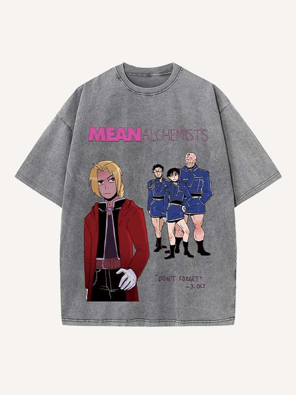 Fullmetal Alchemist Print Round Neck T-shirt