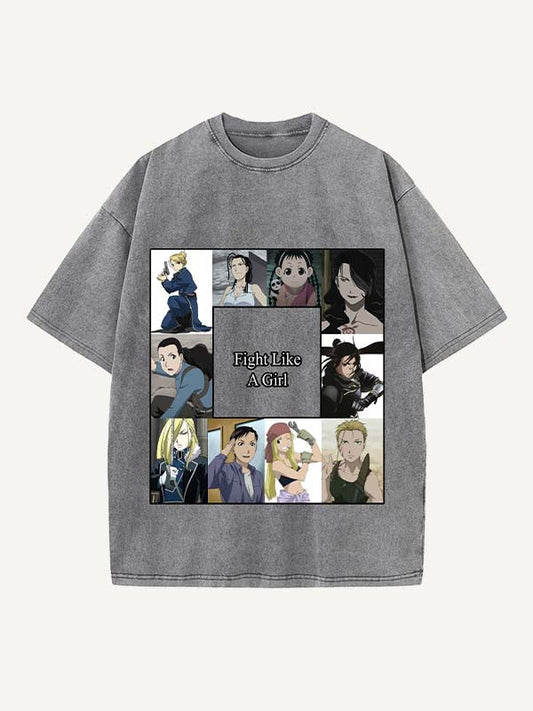Fullmetal Alchemist Print Round Neck T-shirt