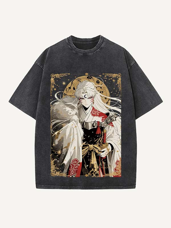 Inuyasha Print Round Neck T-shirt