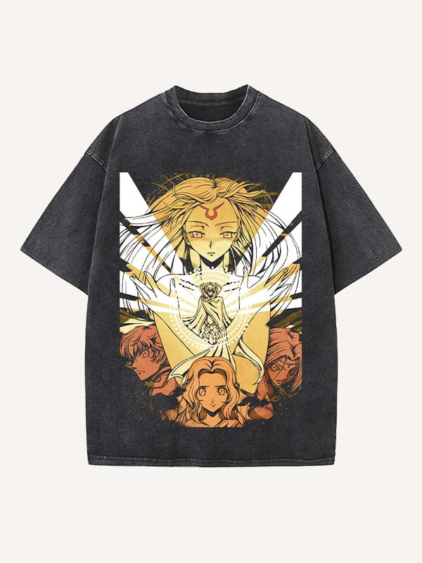 Code Geass Print Round Neck T-shirt