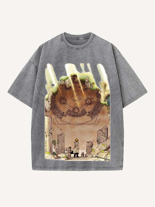 Fullmetal Alchemist Print Round Neck T-shirt