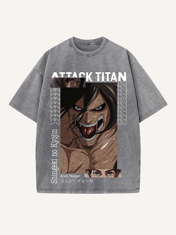 Attack on Titan Print Round Neck T-shirt