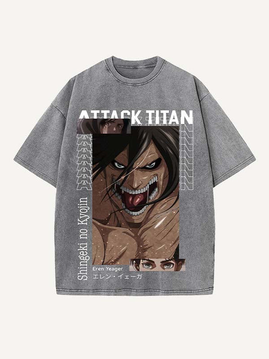 Attack on Titan Print Round Neck T-shirt